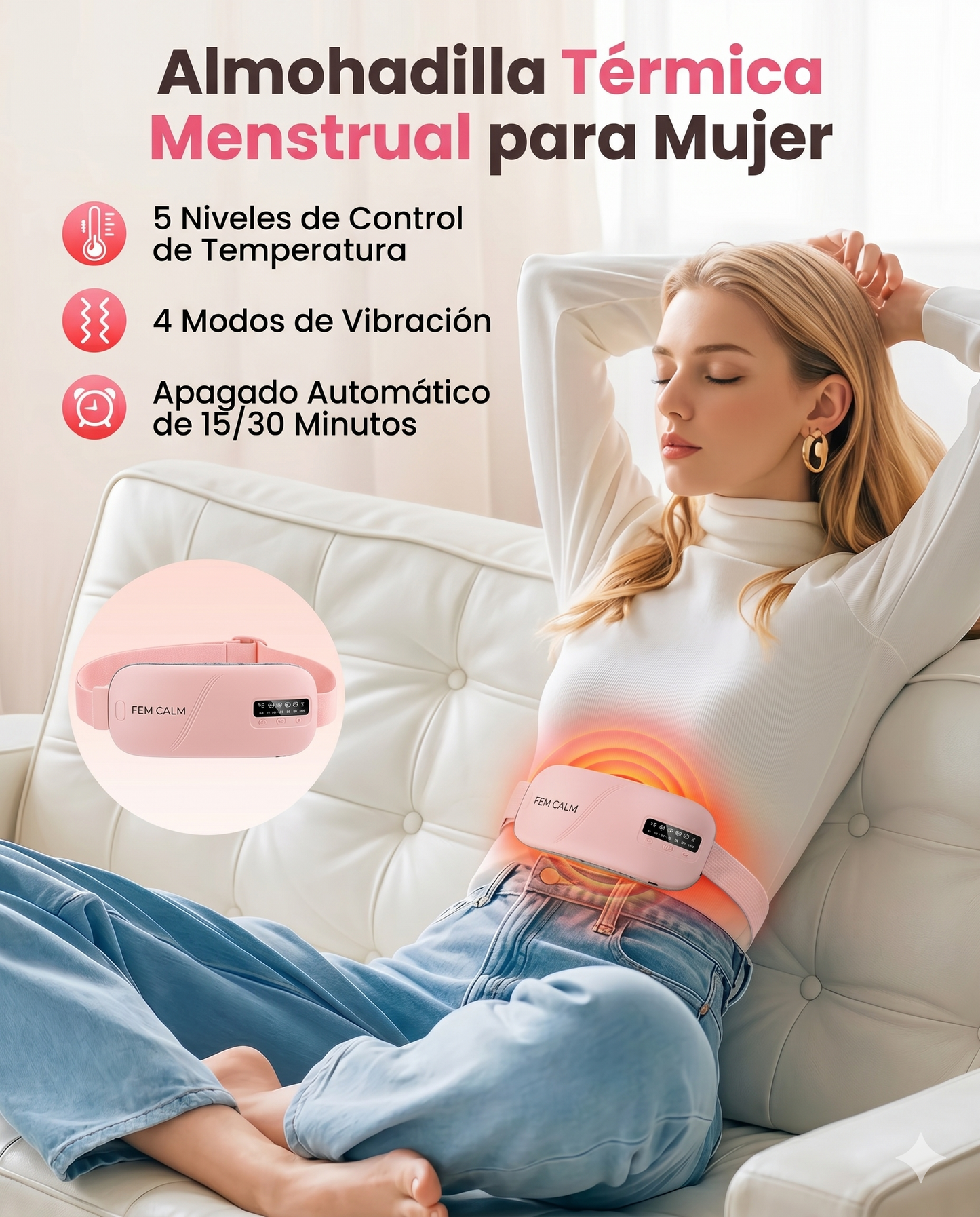 FemCalma™ Cinturón Para Cólicos Menstruales