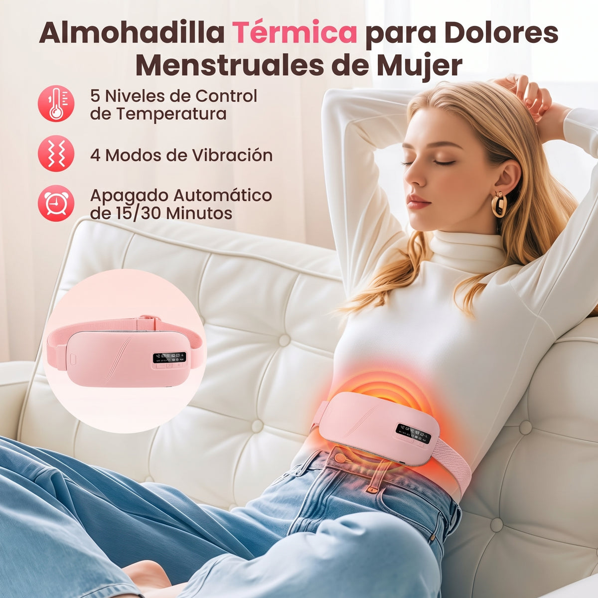 FemCalma™ Cinturón Para Cólicos Menstruales